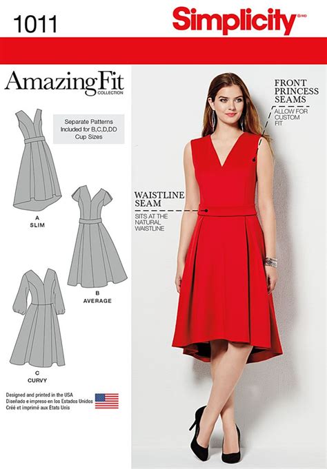 Simplicity Creative Group Misses And Plus Size Amazing Fit Dress Simplicity Dress Fitted