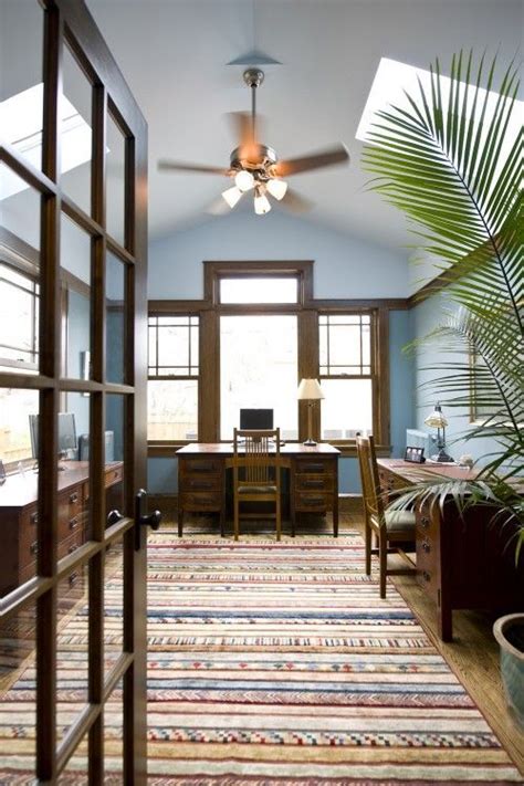 Most trim gets painted white. 12+ Ethereal Bedroom Attic Staircases Ideas | Dark wood trim, Painting wood trim, Light blue walls