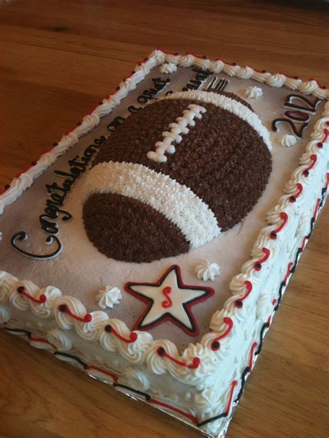 Do you know how to make a football cake without any carving? 3D Football cake on top of Sheet Cake* | Food | Pinterest ...