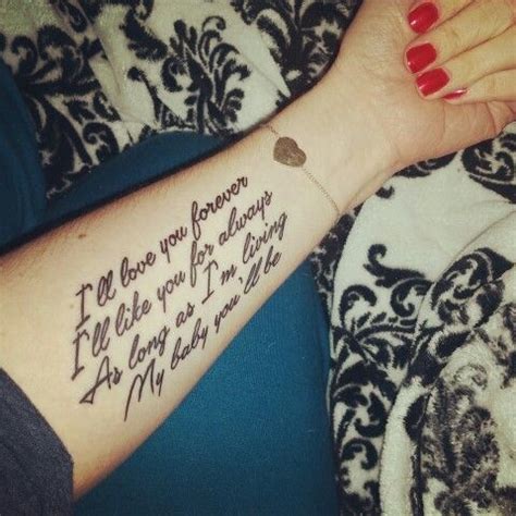 Lower back love tattoo designs: I'll love you forever tattoo
