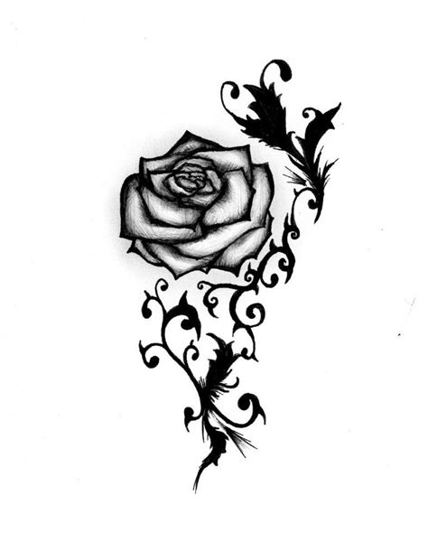 Tatoo art rose rose outline by vikingtattoo on deviantart. Rose Tattoo Design by MaliciousBunny on deviantART ...