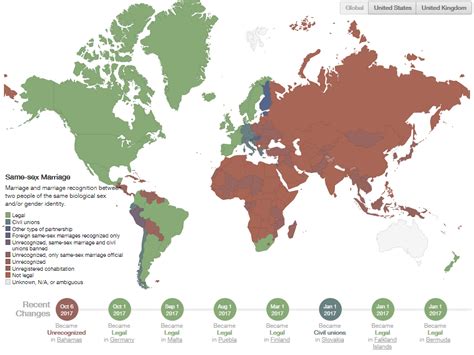 Marriage Equality Map World