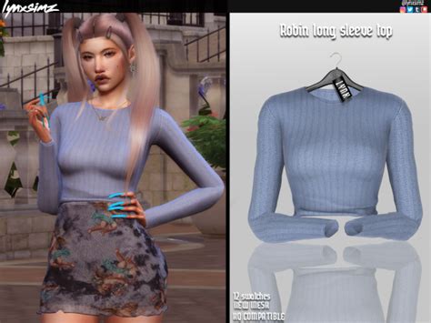 Lynxsimz Robin Long Sleeve Top The Sims 4 Download Simsdomination
