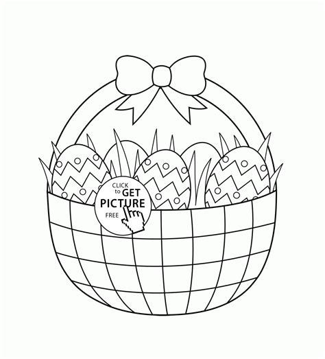 Easter Egg Basket Coloring Pages - Coloring Home