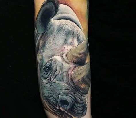 Rhinoceros Tattoo By Victor Zetall Post 28256 Rhino Tattoo Tattoo
