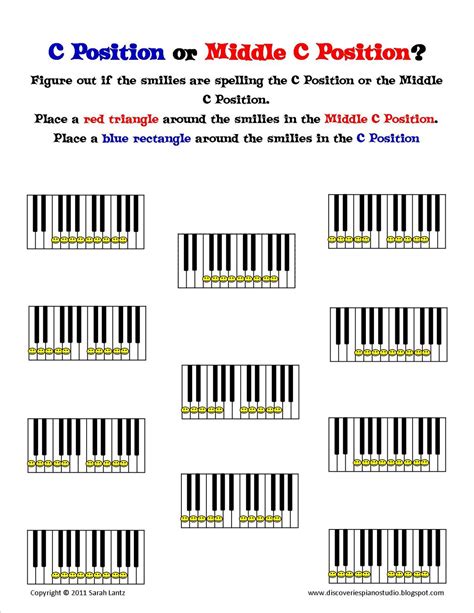 Since the pattern of keys repeat itself on the keyboard, you can place your hand in many positions. Discoveries Piano Studio: New Worksheets to Help Learn C ...
