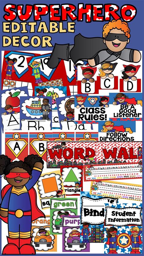 Use solid primary colors to complement a superhero theme. Pin on Kindergarten