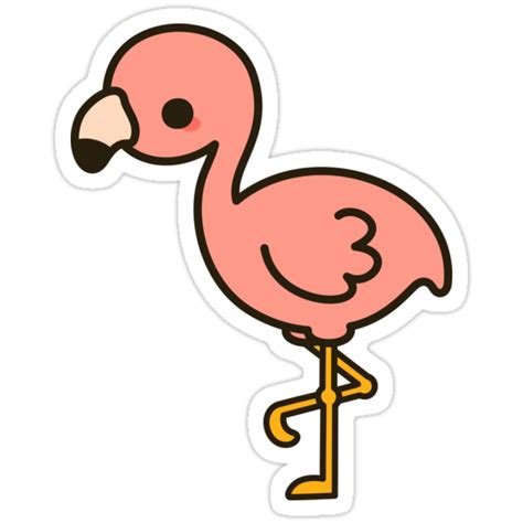 Cute Flamingo Stickers By Peppermintpopuk Redbubble