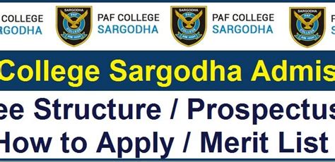 Paf College Sargodha Admission 2024 Online Registration