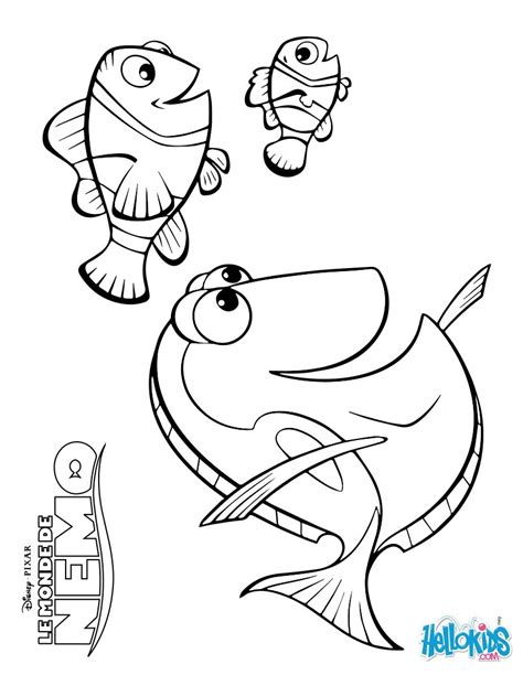 marlin dory  nemo coloring pages hellokidscom