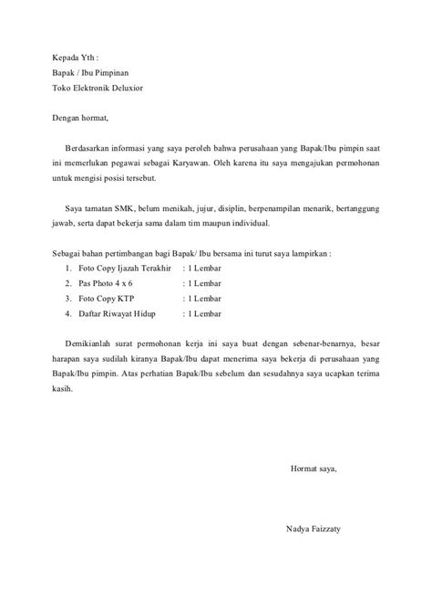 Kumpulan Contoh Surat Lamaran Kerja Terbaru dan Terlengkap Untuk
