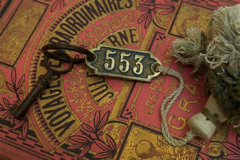 Figures and white edging on cobalt blue background. French Antique Door Number 543. Antique Bronze Number Tag ...