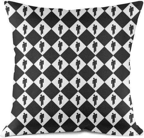 Billie Eilish Logo Checkerboard Throw Pillowcase 18x18 Both Sides Suit For Home