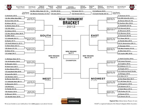 Ncaa Mens Basketball Tournament 2012 Where To Get Your Bracket Ibtimes