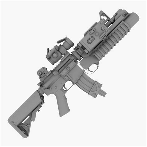 3d Mk18 M203 Model