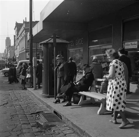 N19 People At Bus Stop On A Melbourne Street City Collection