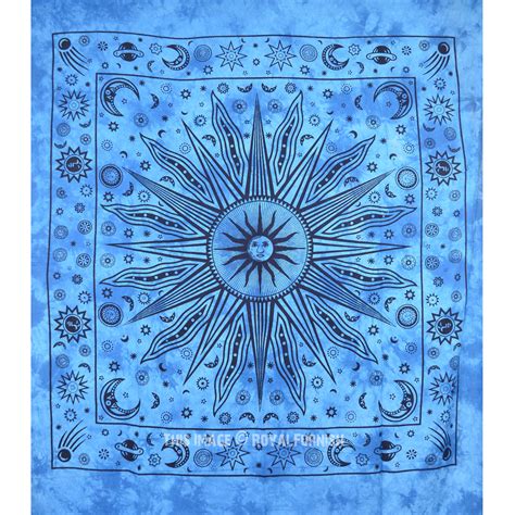 Similar designs more from this artist. Blue Celestial Tie Dye Sun Moon Star Planets Wall Tapestry Hippie Throw Bedding - RoyalFurnish.com