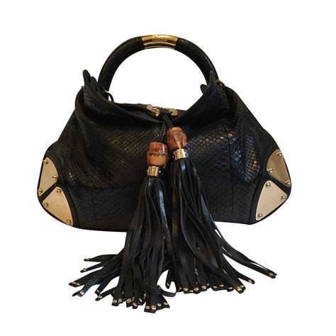 Gucci Black Python Handbag The Chic Selection