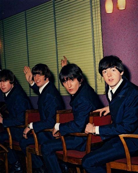 The Beatles Sporting Their Early Mop Top Hairstyles Courtesy Of