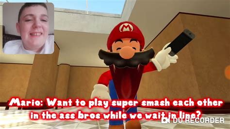 Smg4 Mario Waits In Line For Some Spaghetti Reacting Youtube