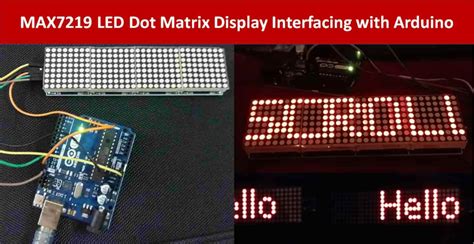Max7219 Led Dot Matrix Display Interfacing With Arduino Scrolling Text