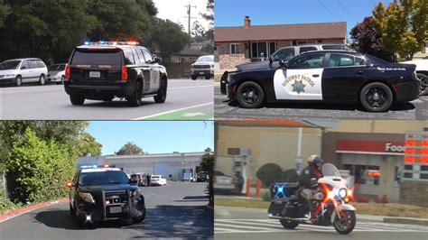 California Highway Patrol Units Responding To Various Calls Traffic