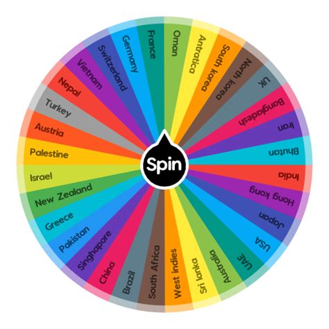Choose Countries With Spinning Wheel Spin The Wheel App