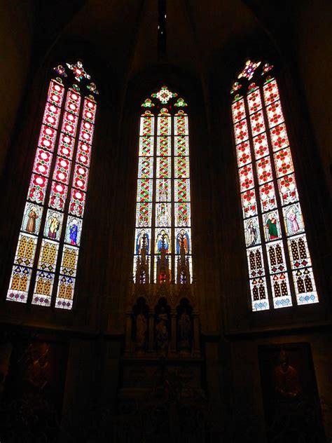 Stained Glass Window St Vitus Cathedral Prague Stained Glass Windows Stained Glass Prague