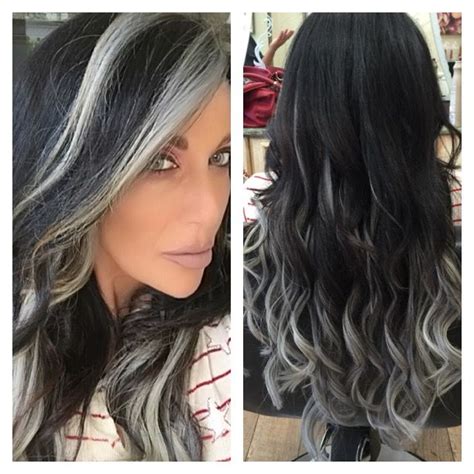 Add a darker shade to your look with our 4 packs of hair extensions. Silver Ombre' with Great Lengths Hair Extensions- Done by ...