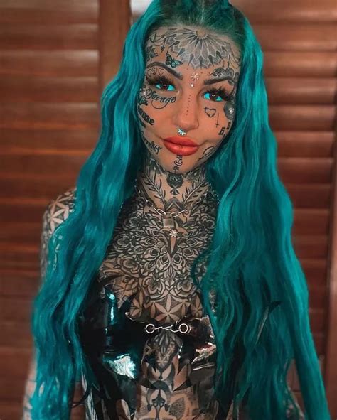 Woman Spends K To Get Tattooed From Head To Toe Even On Her Eyeballs