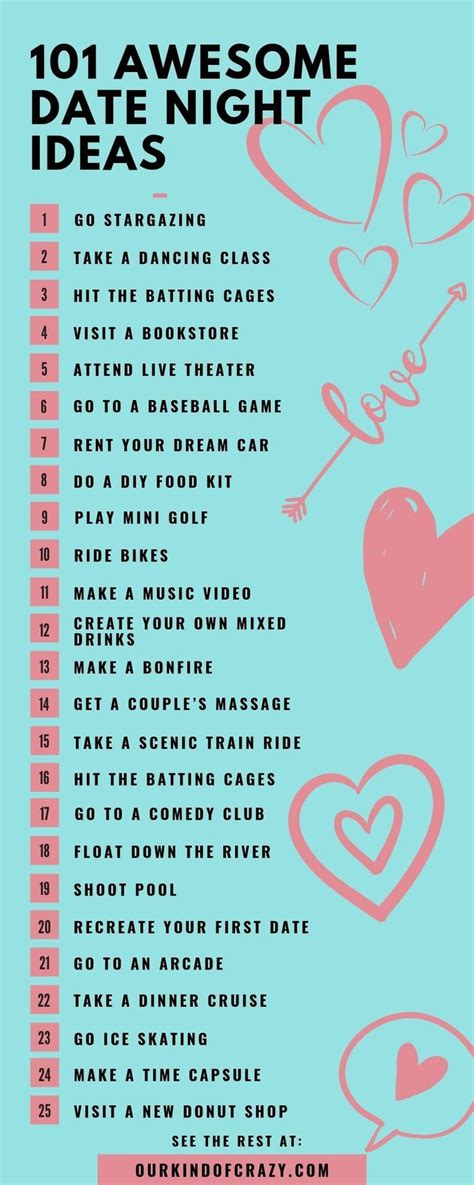 101 Date Night Ideas That Arent Dinner And A Movie Romantic Date Night Ideas Date Night Cute