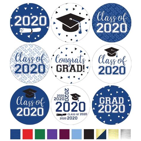 Check Out Our Grad Class Of 2020 Party Favor Stickers In 10 School