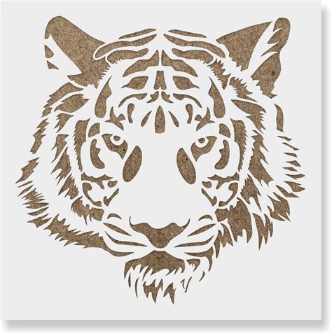 Amazon Com Tiger Head Stencil Reusable Stencils For Painting