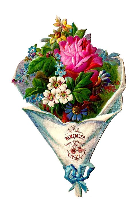 Blue flower bouquet clipart clipart kid 2 image #36973