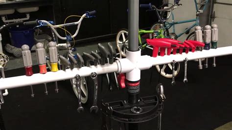 This is why i was so happy when david turman sent in. PVC Bike Repair Stand Tool Rack - YouTube