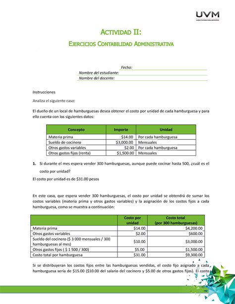 U1 Ejercicios A2 Analisis De Casos ACTIVIDAD II EJERCICIOS