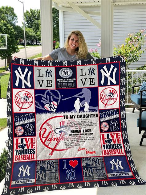 New York Yankees To My Daughter Love Mom Quilt Pick A Quilt