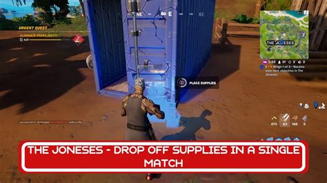 The Joneses Drop Off Supplies In A Single Match Week 1 Quests