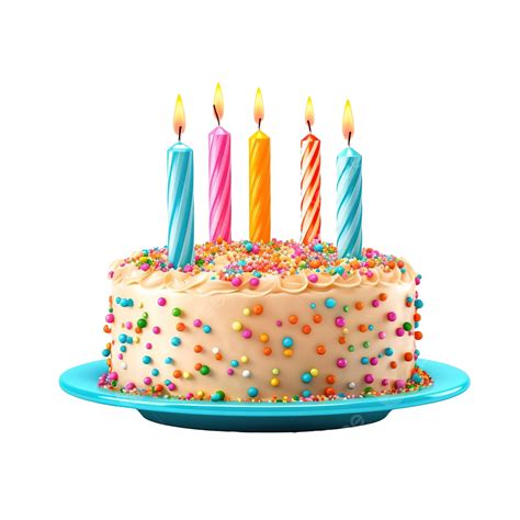 Birthday Cake With Candles Isolated Birthday Celebrate Cake PNG