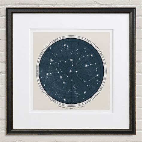 Personalised Star Map Print By Letterfest