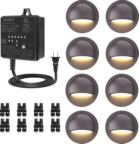 Sunvie 8 Pack Low Voltage Deck Lights With Fastlock2 Wire Connector 5w