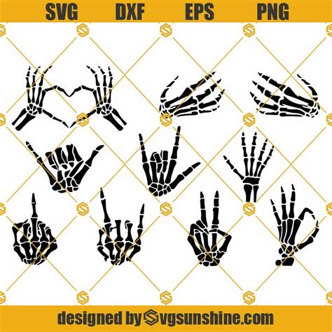 Skeleton Hand Svg Bundle Skeleton Middle Finger Svg Skeleton Hand Svg