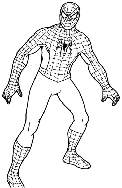 Coloring Pages Of Spiderman For Preschoolers - Printable Coloring
