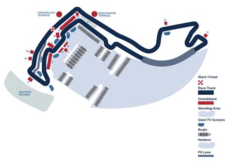 Monaco Grand Prix Track Map Donnie Lozano