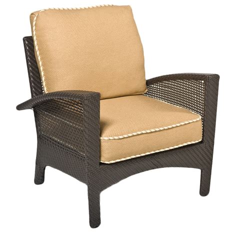 Whitecraft By Woodard Trinidad Wicker Lounge Chair With Cushions