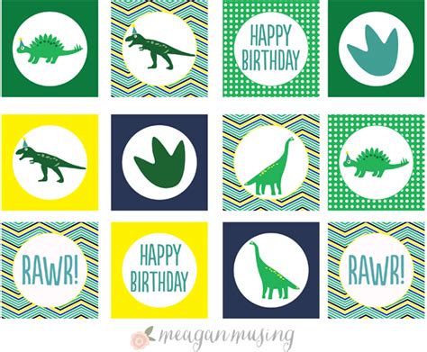 Dinosaur Birthday Party Free Printables Meagan Musing