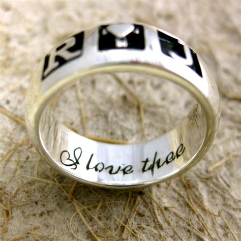 Romeo and juliet meet at the ball and are instantly attracted to each other. Romeo & Juliet Wedding Ring in Sterling Silver with 'I love thee...' or Custom Text Engraving