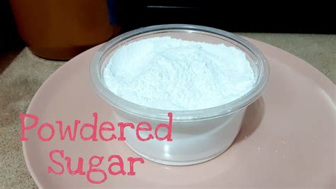 Homemade Powdered Sugar 2 Ingredients Youtube