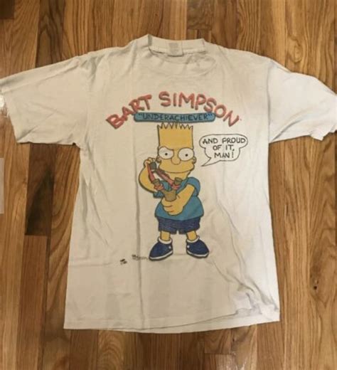 Vtg Bart Simpson Simpsons 80s Cartoon T Shirt Large 3766007743