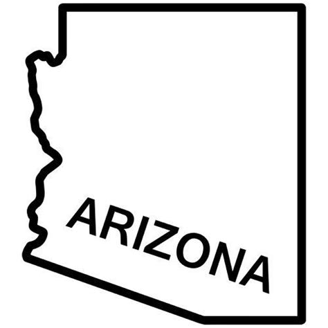 Arizona State Outline Decal Sticker Available In 19 Colors State